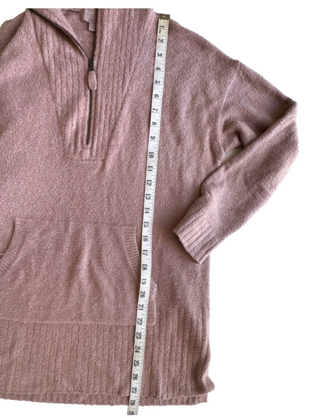 Barefoot Dreams Cowl Neck Sweater in Dusty Rose - Picture 7 of 9